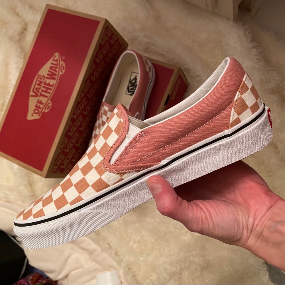 Vans original slip on blush pink checkerboard NWT - Picture 4 of 7